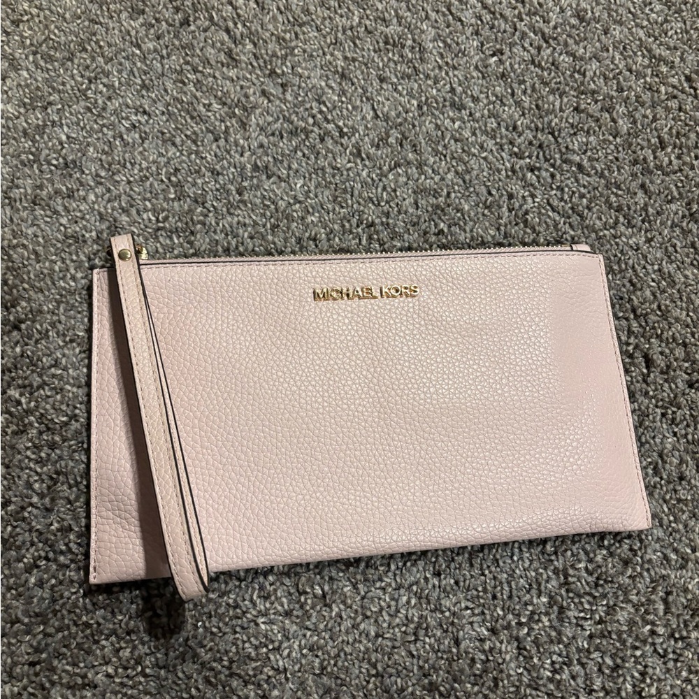 Michael Kors Blush Pink Wristlet Clutch
